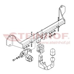 Hak holowniczy wypinany BMW F30 F31 (Steinhof-B-044)