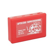 Apteczka samochodowa mała w plastikowym pudełku Apteczka samochodowa mała w plastikowym pudełku