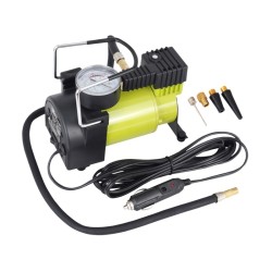 Kompresor powietrza tłokowy 12V, 11 BAR, 35L / min, analogowy ciśnieniomierz, 4 adaptery Kompresor powietrza tłokowy 12V, 11 BAR, 35L / min, analogowy ciśnieniomierz, 4 adaptery