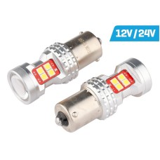 Żarówka VISION R5W/R10W BA15s 12/24V 13x3030 SMD LED, nonpolar, CANBUS, biała, 2 szt.