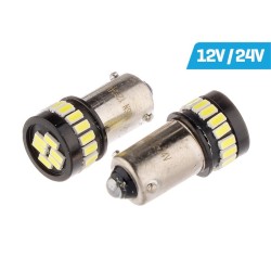 Żarówka VISION H6W BAX9s 12/24V 24x 3014 SMD LED, nonpolar, CANBUS, biała, 2 szt.