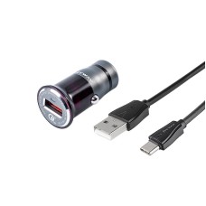 Ładowarka 12/24V QC3.0 1x USB + kabel USB > USB-C