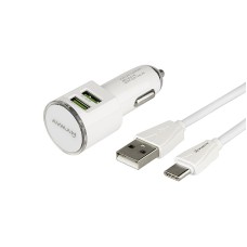 Ładowarka 12/24V 2x USB 3.4A + kabel z wtyczką USB-C