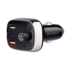 Transmiter FM 12/24V z USB-C PD, QC4.0+, Auto-ID, woltomierzem i HandsFree