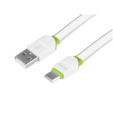 Kabel do ładowania isynchronizacji, silikonowy płaski, 200 cm, USB > USB-C