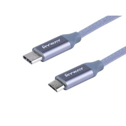 Kabel do ładowania i synchronizacji, w oplocie z mikrofibry, 120 cm, USB-C > micro USB