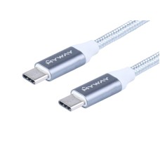 Kabel do ładowania isynchronizacji, w oplocie z mikrofibry, 120 cm, USB-C > USB-C v3.0 max 3.4A