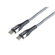 Kabel do ładowania i synchronizacji, w oplocie z mikrofibry, 200 cm, USB-C > USB-C PD, max 65W