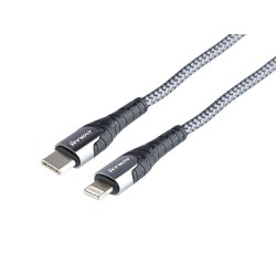 Kabel do ładowania i synchronizacji, w oplocie z mikrofibry, 200 cm, USB-C > Lightning, max 30W