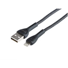 Kabel do ładowania i synchronizacji, w oplocie z mikrofibry, podświetlenie LED, 200 cm, USB > Lightning