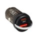 WAYME Ładowarka 12/24V, USB 18W + USB-C PD 33W, z pierścieniem, przezroczysta czarna