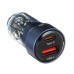 WAYME Ładowarka 12/24V, USB 30W + USB-C PD 45W, przezroczysta niebieska