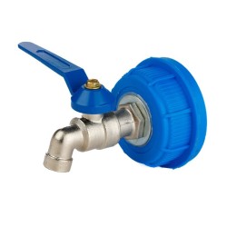 Nakrętka 51 mm z kranem niebieskim 1/2"