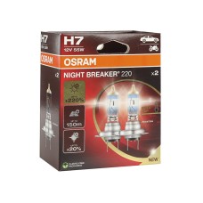 Żarówki OSRAM H7 12V 55W PX26d Night Breaker +200%, 2 szt.