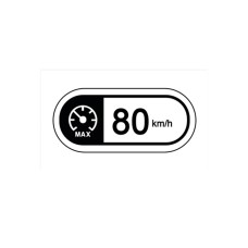 Wklejka na szybę, prędkość  80 km UA Wklejka na szybę, prędkość  80 km UA