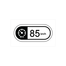 Wklejka na szybę, prędkość 85 km UA Wklejka na szybę, prędkość 85 km UA