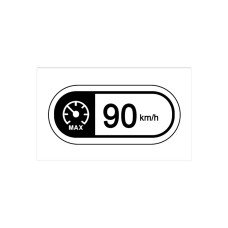 Wklejka na szybę prędkość 90 km UA Wklejka na szybę prędkość 90 km UA