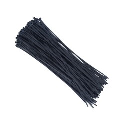 Opaski kablowe nylonowe 300x3,6 mm, czarne, 100 szt.