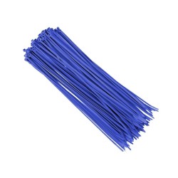 Opaski kablowe nylonowe 300x3,6 mm, niebieskie, 100 szt.