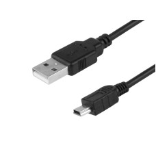 Kabel do ładowania i synchronizacji, 120 cm, tworzywo, USB > mini USB (prosta)
