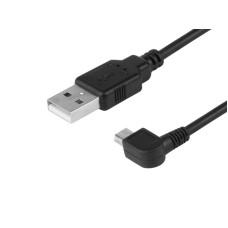 Kabel do ładowania i synchronizacji, 120cm, tworzywo, USB > mini USB (kątowa, prawa)