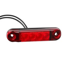 Lampa obrysowa typu SLIM 4x LED, 12/24V, czerwona