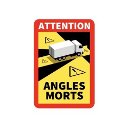Naklejka ANGLES MORTS 25x17 cm, TIR, laminat, anty UV