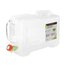 Pojemnik na wodę 12L z plastikowym zaworem, przezroczysty