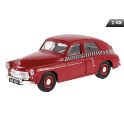 Model 1:43, PRL WARSZAWA M20 TAXI, wiśniowy