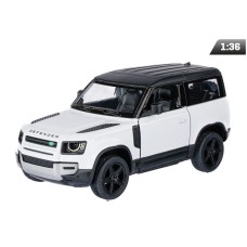 Model 1:36, Kinsmart, Land Rover Defender, biały (A747LRDBI)