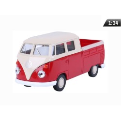 Model 1:34, Volkswagen T1 Double CabinPick Up, czerwono-kremowy (A880VTDCPCK)