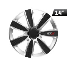 Kołpaki GTX carbon black / silver 14", 4 szt.