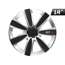 Kołpaki GTX carbon black / silver 14", 4 szt.