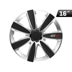 Kołpaki GTX carbon black / silver 16", 4 szt.