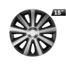 Kołpaki Aviator silver / black 15", 4 szt.