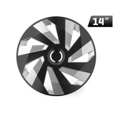 Kołpaki Vector RC black / silver 14", 4 szt.