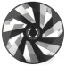 Kołpaki Vector RC black / silver 15", 4 szt.