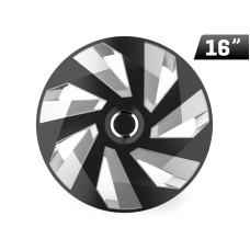 Kołpaki Vector RC black / silver 16", 4 szt.