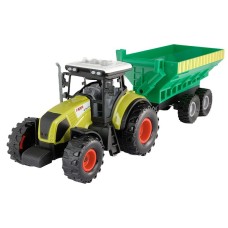 Model Mały Rolnik, Traktor z przyczepą, zielony