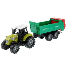 Model Mały Rolnik, Traktor z przyczepą - rozdrabniaczem, z efektami świetlnymi i dźwiękowymi