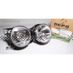 Reflektor świateł przednich - lewy - BMW E30 (DEPO-4441116LLDE)