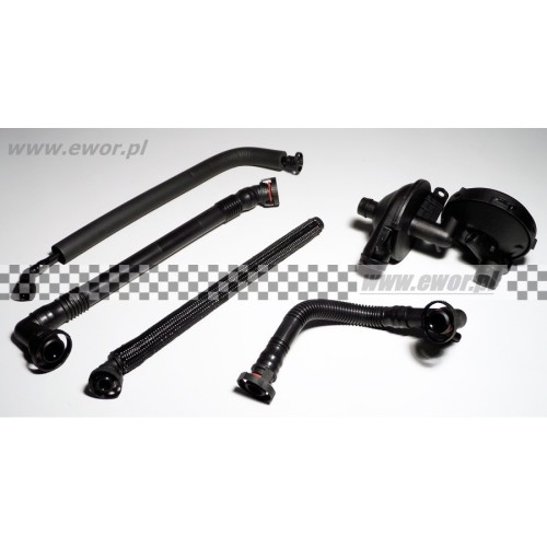 Zestaw z zaworem odpowietrzenia skrzyni korbowej BMW E46 E39 E60 E65 E38 E83 E53 (MAXGEAR-280252SET)