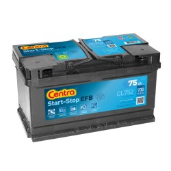 Akumulator rozruchowy CENTRA Start-Stop EFB CL752 12V 75Ah 730A P+ (odbiór osobisty)