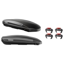 Box Menabo SATELLITE 550 Czarny połysk 198 x 94 x 36 cm dwustronny 75 KG CRAB